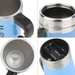 FX-589 400ml 304 Stainless Steel Automatic Stirring Coffee Cup - Image 5