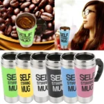 FX-589 400ml 304 Stainless Steel Automatic Stirring Coffee Cup - Image 6