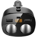 Car Charger With Switch Double Cigarette Hole Car Socket