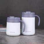 Round Bottom Flip Lid Office Cup Drinking Cup With Handle - Image 6