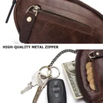 BP807 Car Key Case Casual Leather Key Chain Coin Pocket - Image 4