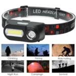 E-SMARTER USB Charging Headlight Outdoor Emergency Head Lamp, Style: Indication Version - Image 4