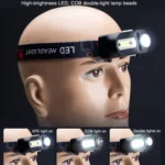 E-SMARTER USB Charging Headlight Outdoor Emergency Head Lamp, Style: Indication Version - Image 5