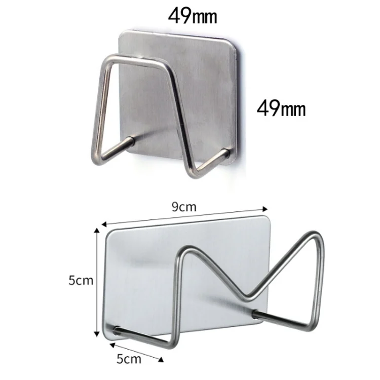 TBD0602628401_B1.webp 304 Stainless Steel Sponge Rack Sink Drain Rack, Color: Brushed Color - Image 2