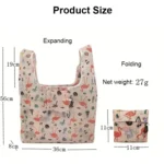 M0048 Portable Foldable Printed Shopping Bag - Image 3