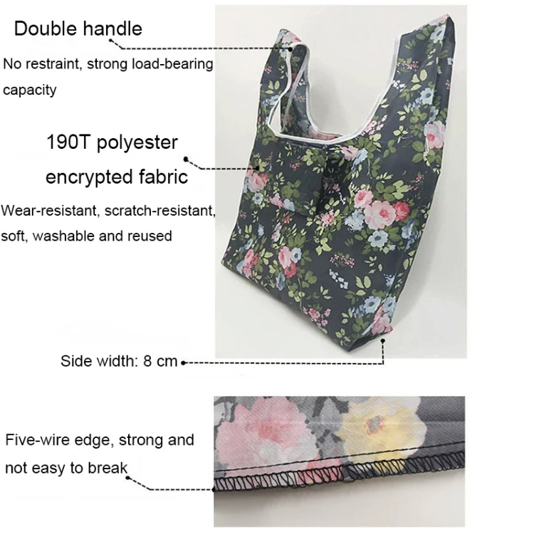 TBD0602628601_B5.webp M0048 Portable Foldable Printed Shopping Bag - Image 6
