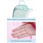 Household Folding Wall Mounted Dirty Basket, Color: Gray Net - Image 5