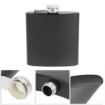 304 Stainless Steel Matte Black Paint Flagon Whiskey Vodka Wine Pot Hip Flask - Image 4