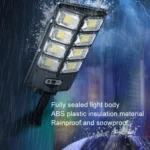 E-SMARTER LED Strong Light Dual Row Road Light Solar Garden Sensor Light, Style: - Image 4