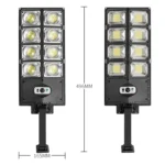 E-SMARTER LED Strong Light Dual Row Road Light Solar Garden Sensor Light, Style: - Image 8