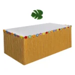 Hawaiian Tassel Table Skirt Simulation Turtle Leaf Festival Party Scene Table Arrangement Props