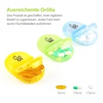 Week 14 Grids Rainbow Portable Plastic Compartment Medicine Box - Image 5
