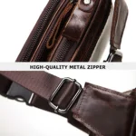 MH562 Leather Men Waste Bags Multifunctional Retro Messenger Bag - Image 5