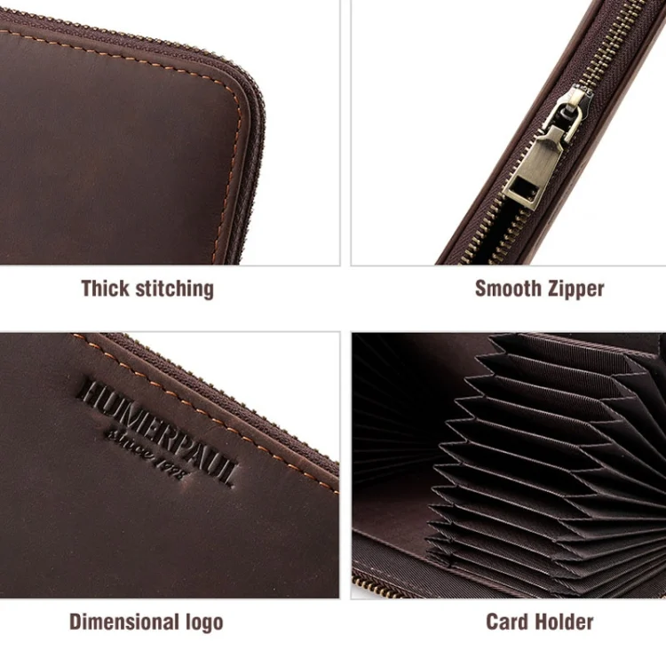 TBD0602652501_B4.webp HUMERPAUL BP816 RFID Anti-Magnetic Men Long Wallet Business Retro Multi-Card Solt Handbag - Image 5