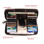 HUMERPAUL BP816 RFID Anti-Magnetic Men Long Wallet Business Retro Multi-Card Solt Handbag - Image 6