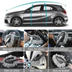 Car Waterproof Gloves Tire Gap Cleaning Brush Car Wash Set - Image 5