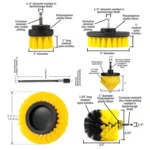 6 PCS / Set Kitchen Bathroom Car Tire Floor Crevice Clean Diamond Brush - Image 3