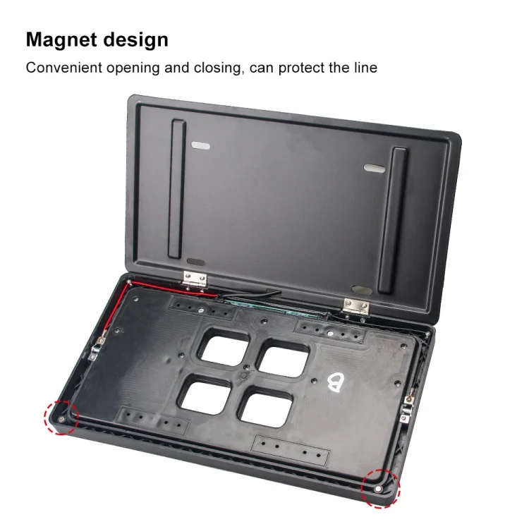 TBD06026605_4.webp US Standard Car Flip Retractable License Plate Holder Hidden Shutter Cover License Plate Holder - Image 5