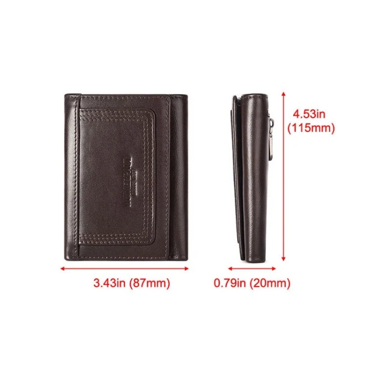 TBD0602661701_B2.webp HUMERPAUL BP992 RFID Anti-Magnetic Multi-Card Position Zipper Coin Purse Leather Men Wallet - Image 3