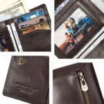 HUMERPAUL BP992 RFID Anti-Magnetic Multi-Card Position Zipper Coin Purse Leather Men Wallet - Image 5