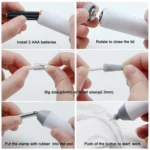 Tenwin 8302 Adjustable Electric Eraser With Rubber Refills For Sketch Drawing Erasing - Image 6