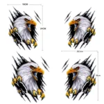 5PCS Tear Eagle 3D Car Sticker Scratch Covering Body Pull Flower Sticker, Style: - Image 2