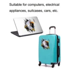 5PCS Tear Eagle 3D Car Sticker Scratch Covering Body Pull Flower Sticker, Style: - Image 4