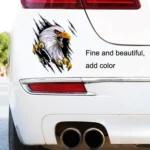 5PCS Tear Eagle 3D Car Sticker Scratch Covering Body Pull Flower Sticker, Style: - Image 5