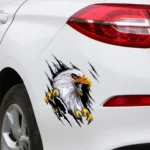 5PCS Tear Eagle 3D Car Sticker Scratch Covering Body Pull Flower Sticker, Style: - Image 6