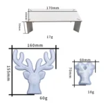 D617 DIY Drop Mold Deer Antler Ornament Silicon Mold - Image 3