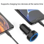 IBD352 Aluminum Alloy Dual Interface Car Charger, Spec: - Image 4