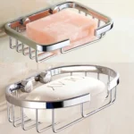 Stainless Steel Wall-Mounted Bathroom Soap Storage Rack - Image 2