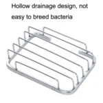 Stainless Steel Wall-Mounted Bathroom Soap Storage Rack - Image 4