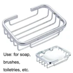 Stainless Steel Wall-Mounted Bathroom Soap Storage Rack - Image 7