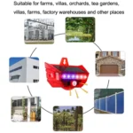 RC-710 Solar Burglar Alarm Light Remote Control Human Body Induction Drive - Image 6