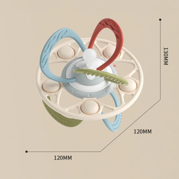 TBD0602692201_B2.webp Multifunctional Silicone Manhattan Ball Baby Teether - Image 3