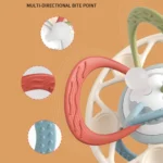 Multifunctional Silicone Manhattan Ball Baby Teether - Image 4