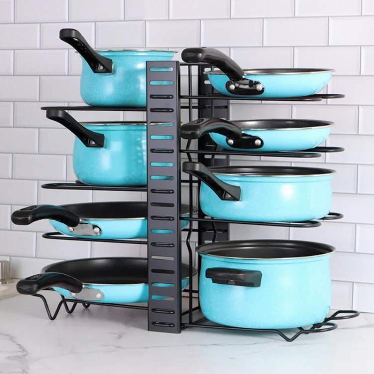 TBD0602693001_B3.webp Kitchen Vertical Folding Detachable Pot Lid Holder, Specification: - Image 4