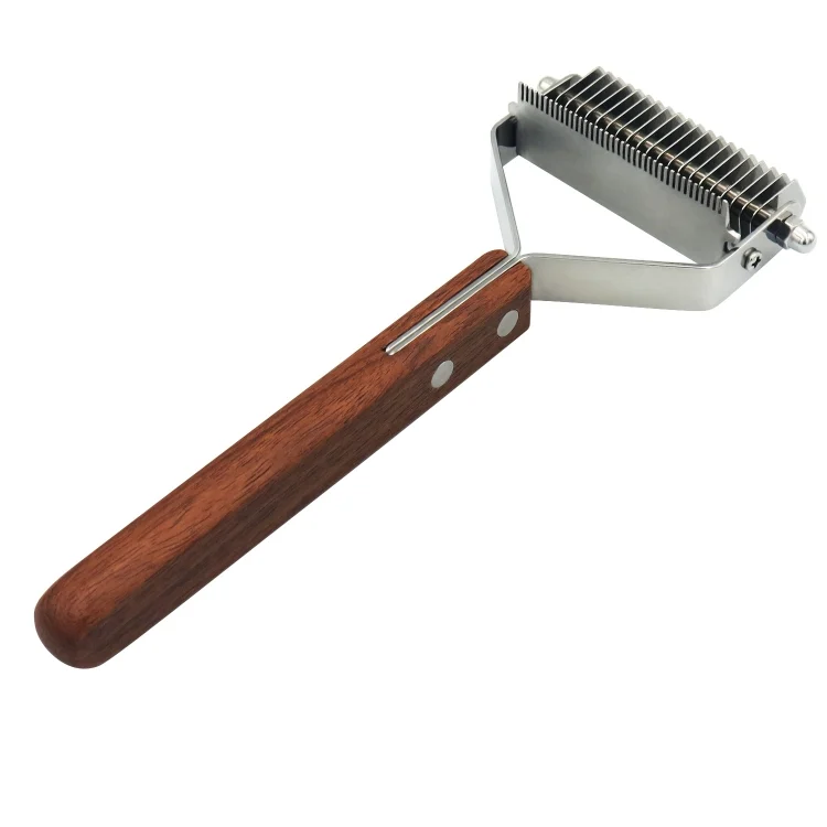 TBD0602693701_B1.webp Pet Wooden Handle Dual-purpose Stainless Steel Comb Pet Hair Removal Comb - Image 2