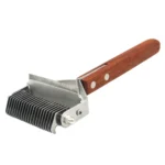 Pet Wooden Handle Dual-purpose Stainless Steel Comb Pet Hair Removal Comb - Image 3