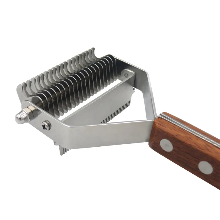 TBD0602693701_B4.webp Pet Wooden Handle Dual-purpose Stainless Steel Comb Pet Hair Removal Comb - Image 5