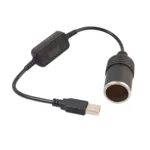 2 PCS Car USB to Cigarette Lighter Socket 5V to 12V Boost Power Adapter Cable - Image 2