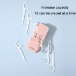 FukuBook Portable Mini Automatic Opening and Closing Floss Storage Box with Floss - Image 3