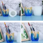 D768 Epoxy Mould Owl Pen Holder Silicone Mould - Image 6