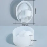 D263 DIY Crystal Epoxy Mould Holding Bucket Rabbit Mirror Making Table Mould - Image 3