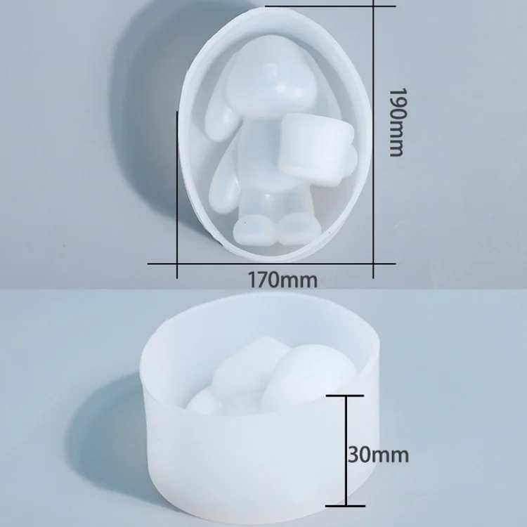 TBD06027053_2.webp D263 DIY Crystal Epoxy Mould Holding Bucket Rabbit Mirror Making Table Mould - Image 3