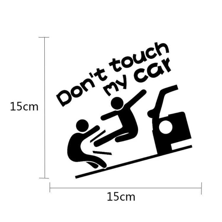TBD0602708001_B1.webp 10PCS Reflective Funny Text Do Not Touch My Car Car Sticker - Image 2