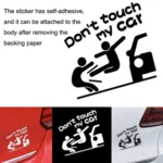 10PCS Reflective Funny Text Do Not Touch My Car Car Sticker - Image 3