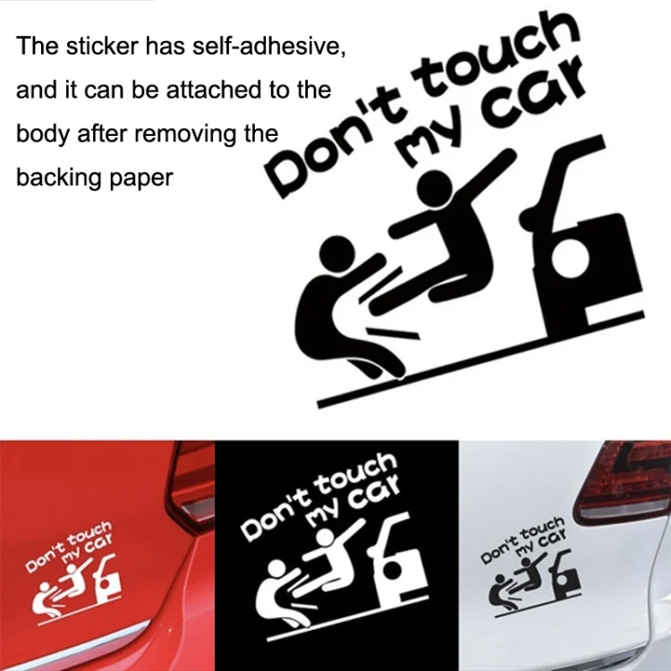 TBD0602708001_B2.webp 10PCS Reflective Funny Text Do Not Touch My Car Car Sticker - Image 3