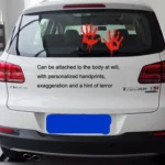 5 Sets Waterproof Sunscreen Reflective Car Sticker Blood Handprint Halloween Sticker - Image 4